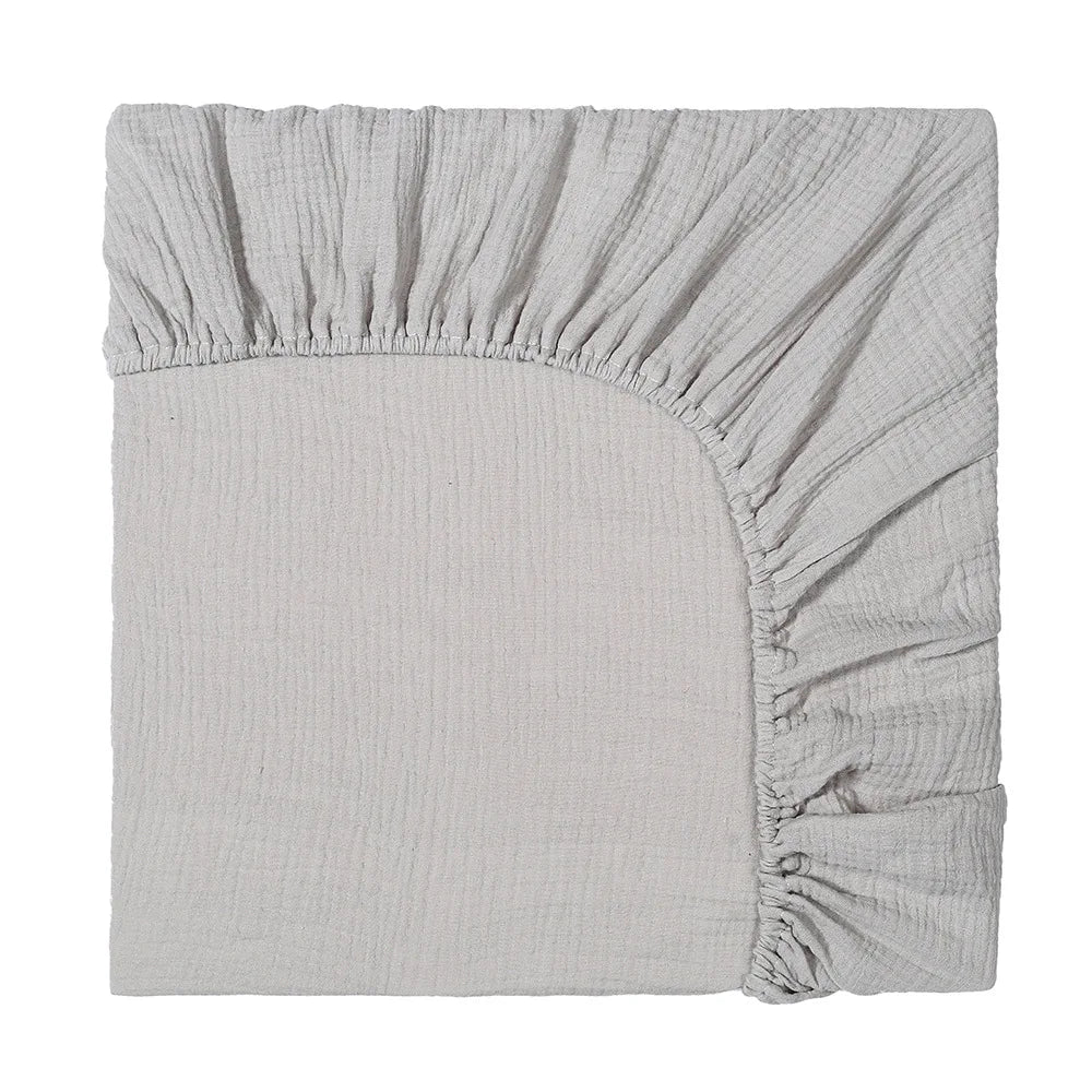 drap housse lit bébé coton polyester 130x70cm uni beige clair moderne ans