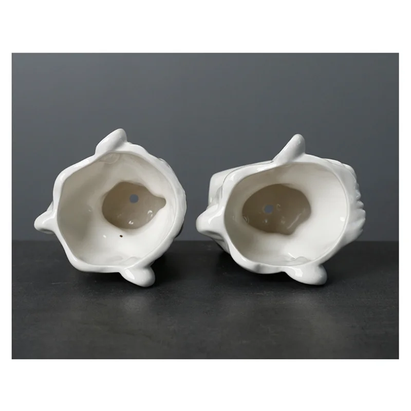 cache candélabre moderne buste humain blanc noir pot fleur porcelaine sculptural unique
