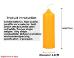 bougies classiques orange rouge blanc hautes lumineuses sans fumée décoration maison urgence