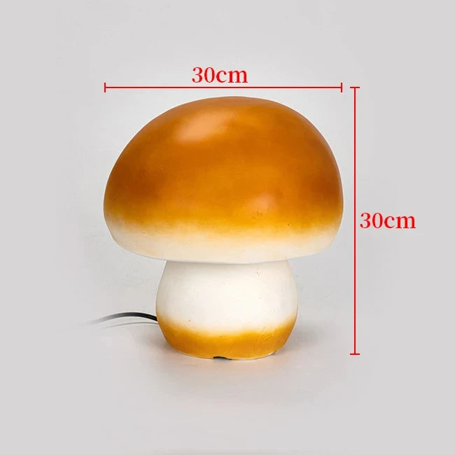 lampe champignon moderne orange blanc extérieur jardin ip65 led flux lumineux bas autonomie cale