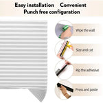 store plissé adhésif blanc moderne 150cm 180cm 60cm opaque plissé clips intérieur extérieur latéral