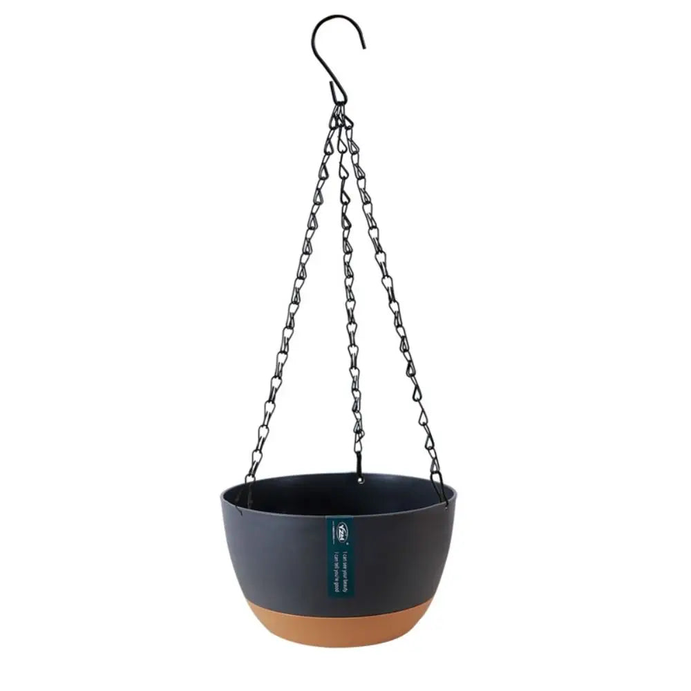 pots suspendus modernes plastique noir vert beige bleu unis opaques crochet