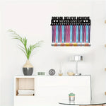 porte médailles mural noir argenté doré cœurs motivation sportifs decals vibrant