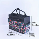 sac polyestertoi multicompartiments motifscolorés poisfloral noirvert blanc rangementjardinage fournituresoffice portablepratique