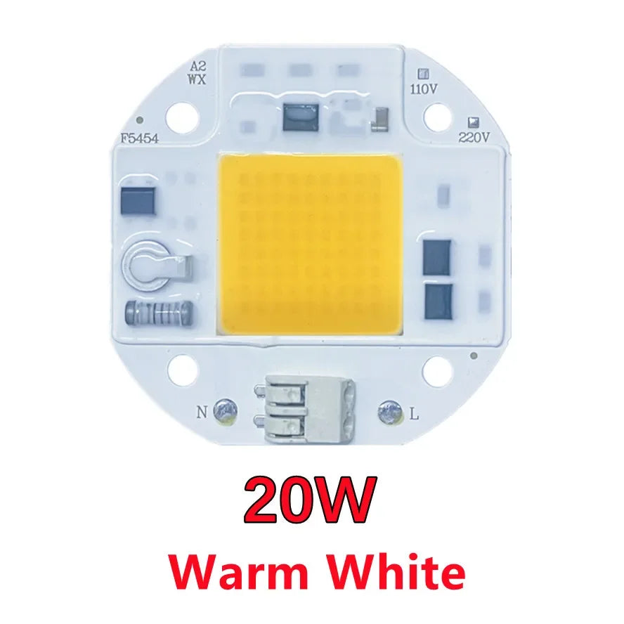 chip led cob 20w 30w 50w blanc blanc chaud connecteurs électriques circuits imprimés modernes