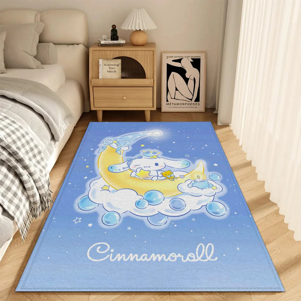 tapis cartoon lapins fleurs chambres bain résistant antidérapant bleu blanc vert jaune