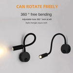 lampe murale led moderne noir blanc or chrome minimaliste contemporaine interrupteur rotatif eyelets