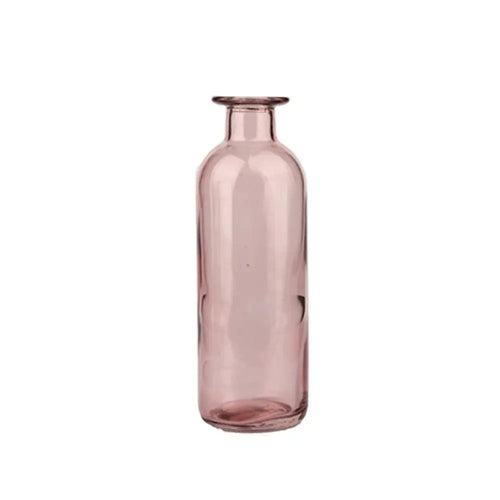 bouteille verre transparent moderne fleurs artificielles décoration table salon mariage nordique
