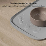 tapis sécurité animal compagnie gris moderne bol nourriture protection déversements silicone imperméable