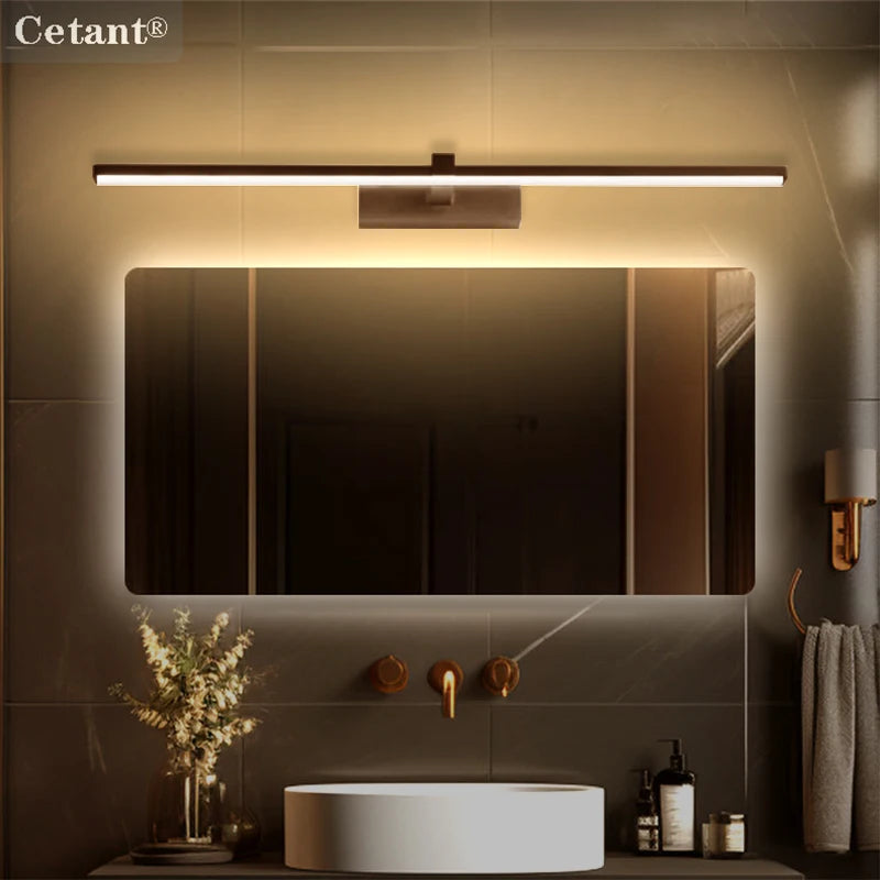 lampe murale led moderne noire fixée mur 100cm 40cm 60cm 80cm