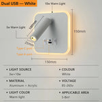 lampe murale led orientable prise usb moderne chambre cuisine entree