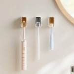 porte brosses dents blanc moderne adhésif sans perforetion anti poussière pièces transparent salon bain