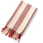 serviette plage coton violet blanc rayures absorption rapide lavable machine moderne large chapeau lunettes