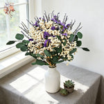bouquet fleurs séchées eucalyptus gypsophile lavande décoration maison anniversaire valentin boho naturel