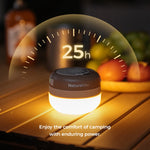 lampe camping moderne compacte pince suspension beige blanche points décoratifs texturée ip44 six modes