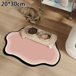 tapis absorbant boue diatomées animaux compagnie bol nourriture gris noir blanc moderne minimaliste rapide