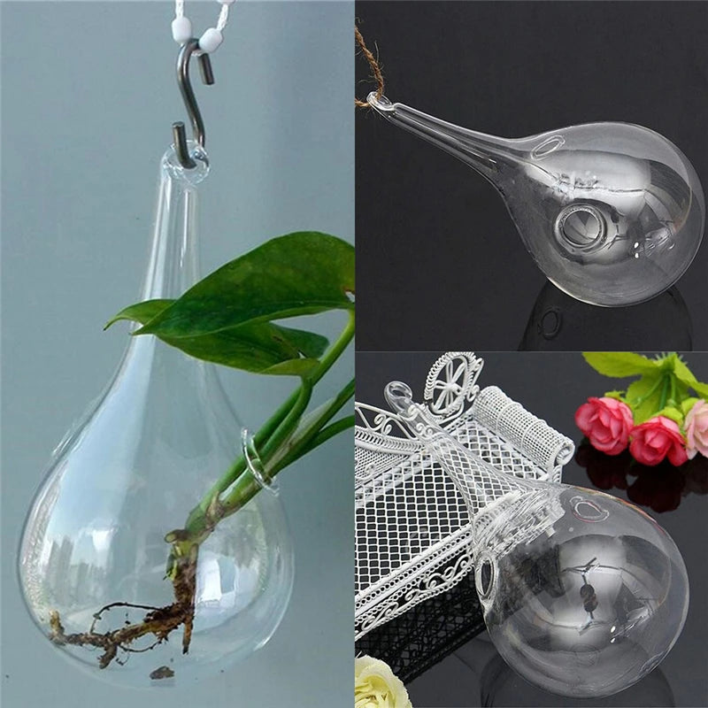 vase suspendu moderne transparent sans décoration fleurs eau decoration mariage