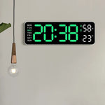 horloge numérique murale moderne écran led noir vert bleu blanc