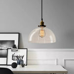 suspension lumineuse industrielle vintage transparente ampoule filament dorée câble suspendu chambre salon