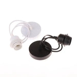 suspension lumineuse moderne noir blanc adhésif câble électrique douille disque fixation rond lisse