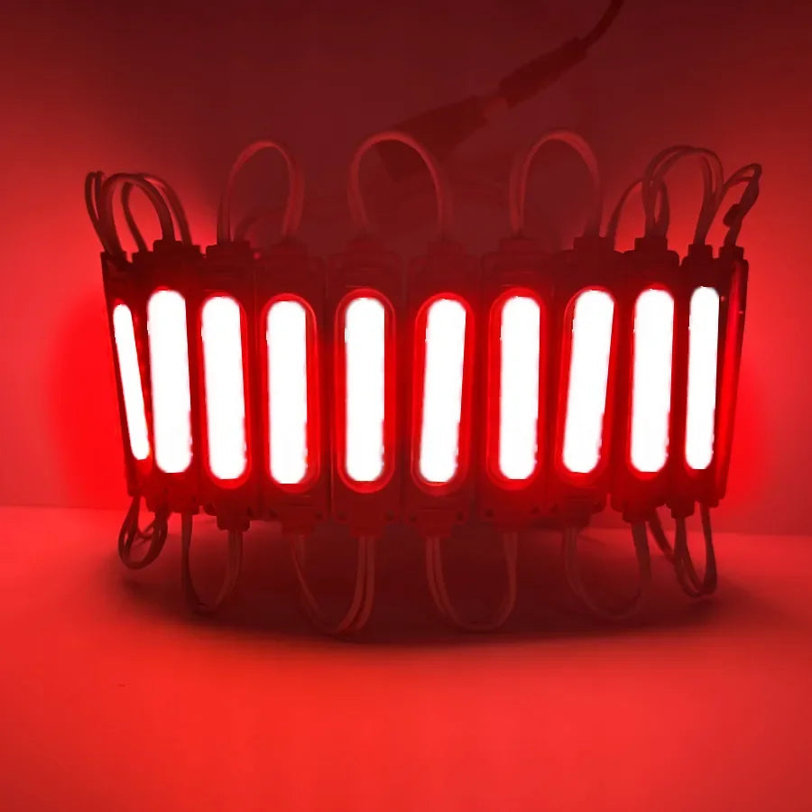Modules LED multicolores 12V blanc bleu rose orange vert jaune violet moderne 50x70mm