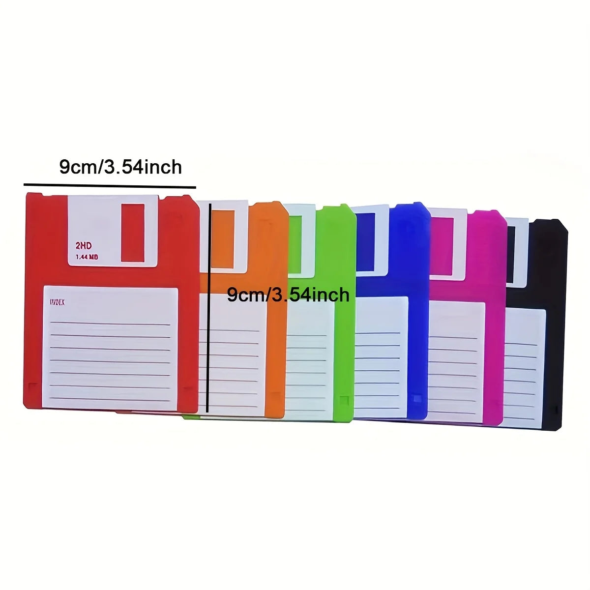 sous verres silicone disquette couleur rouge rose bleu vert nostalgie années 90 respectueux environnement