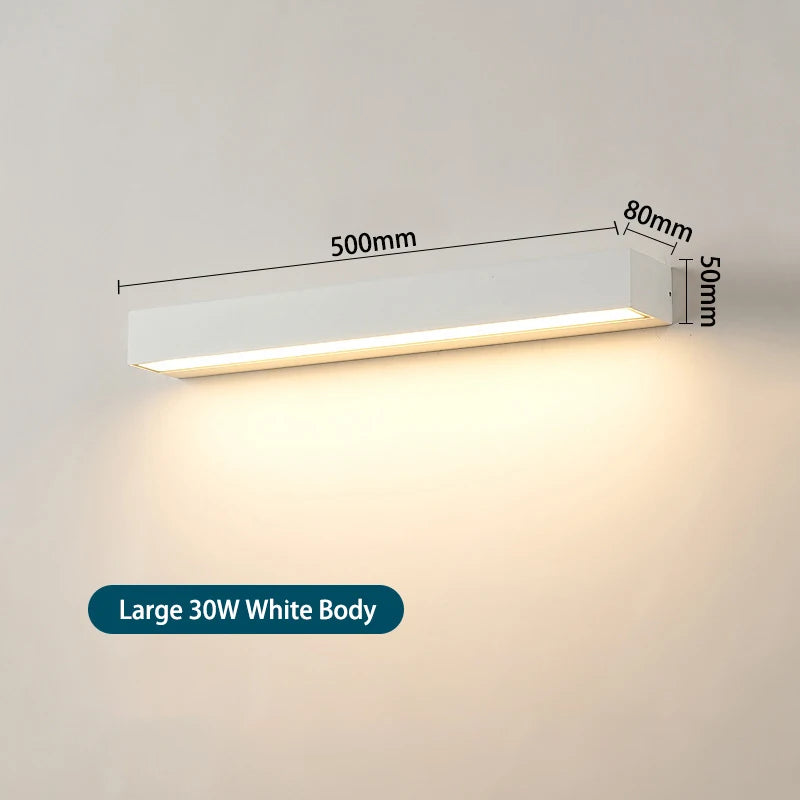 applique murale led extérieure ip65 étanche noir blanc contemporaine 2492000lm