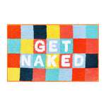 tapis bain antidérapant lettres relief moderne couleur noire blanche bleue rouge jaune rose