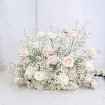 décoration mariage arches fleurs roses baby's breath voile romantique extérieur