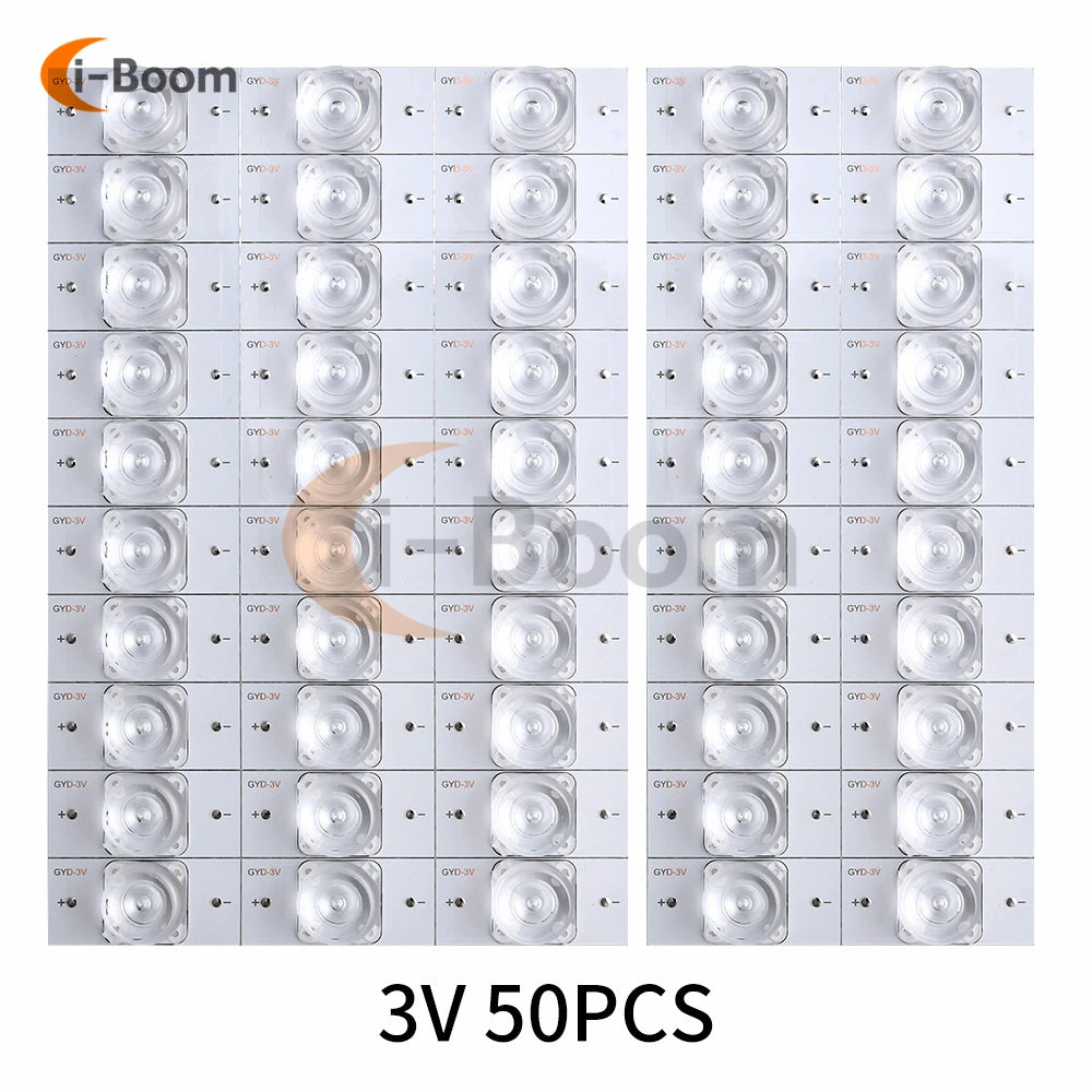 LED blanc ronde lisse moderne rétroéclairage TV 3V 6V 100pcs