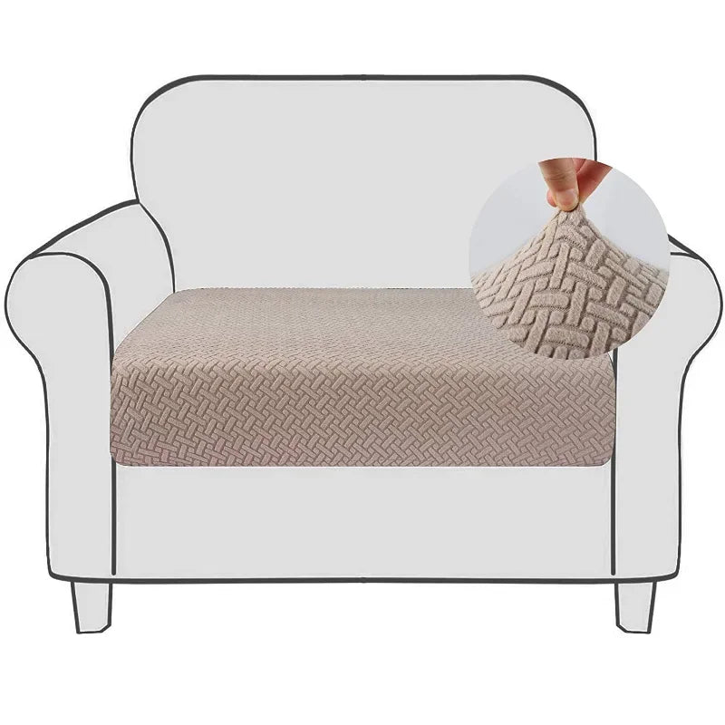coussin canapé moderne jacquard géométrique élastique beige clair automne hiver
