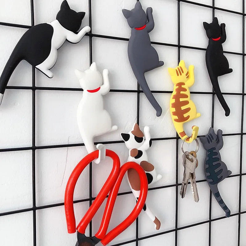 aimants chat dessin animé noir blanc moderne aimants cuisine décoration
