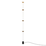 lampe suspension contemporaine marbre noir sources lumineuses 11 15w led noire dorée