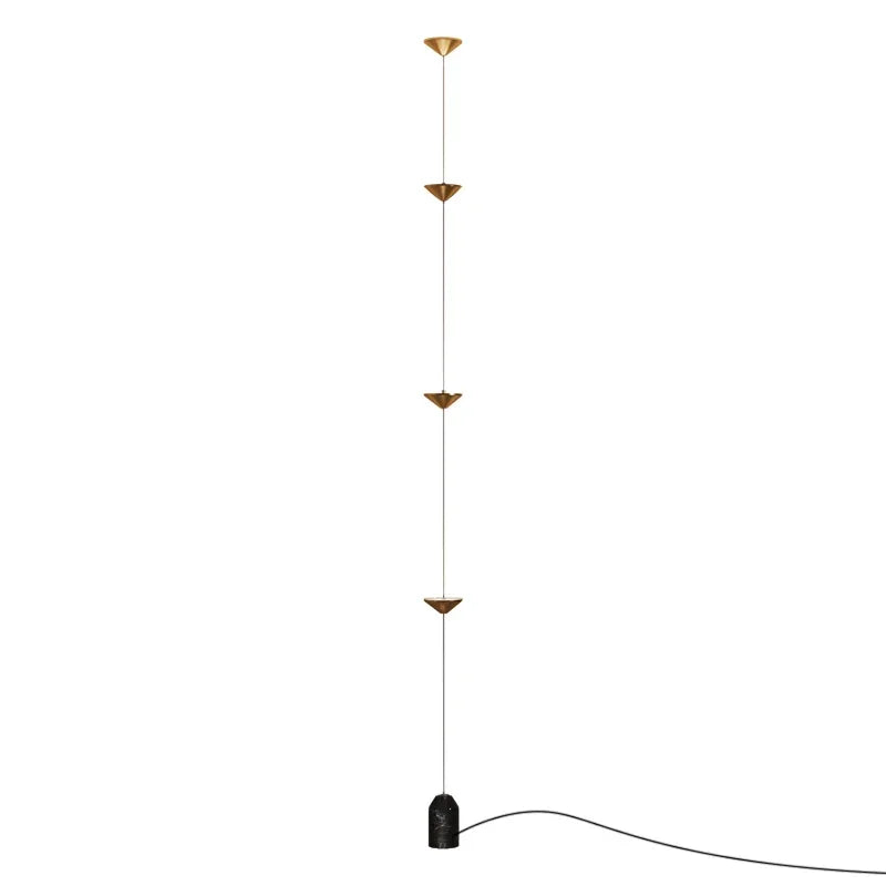lampe suspension contemporaine marbre noir sources lumineuses 11 15w led noire dorée