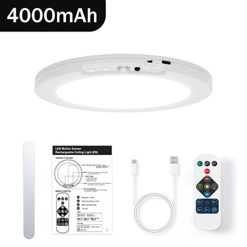 lampe led rechargeable sans fil adhésive motion sensing moderne blanc