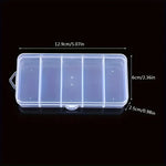 boîtes rangement transparentes réutilisables poignées clips cheveux noirs modernes bijoux articles divers compartiments plastique