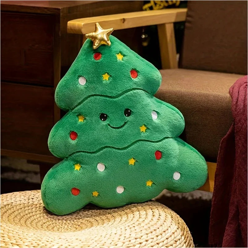 coussins décoratifs noël vert blanc jaune arbre bonhomme pain épice festive