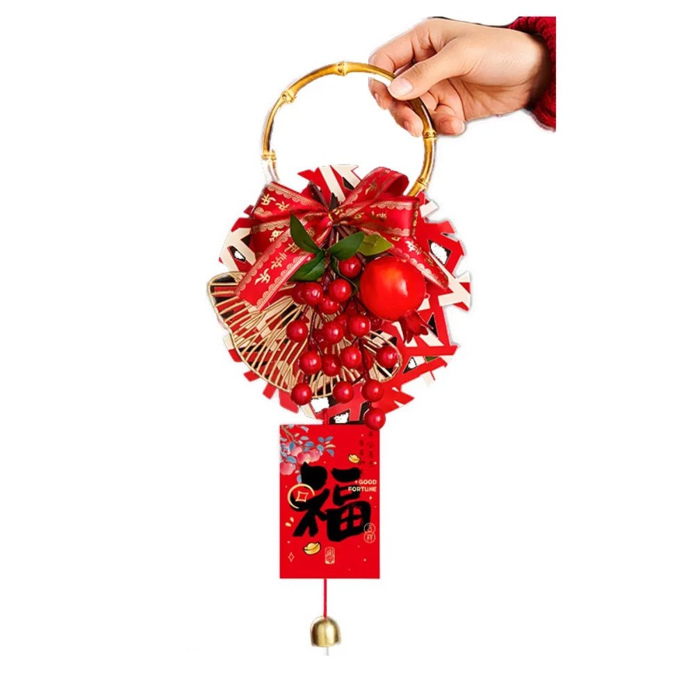 décoration nouvelle année bouquet fleurs artificielles rouge blanche dorée traditionnelle festive papier motif chinois