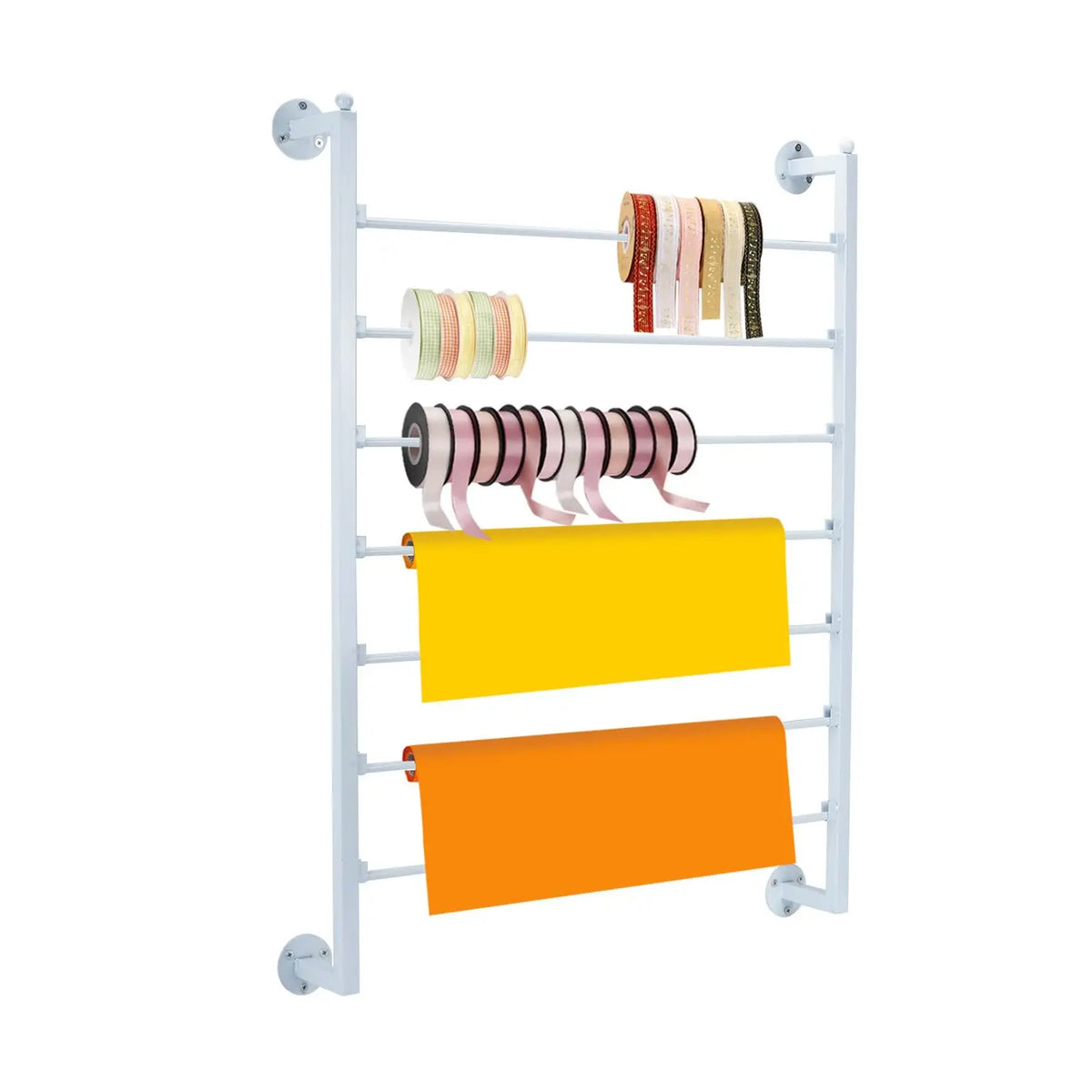 rangement rubans papier mural industriel multiusage noir or rose bleu violet beige blanc rouge