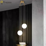 suspension lumineuse moderne minimaliste noir deux globes blancs métal chambre salon
