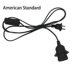 support lampe interrupteur 303 e27 câble 1.8m moderne vis blanc noir