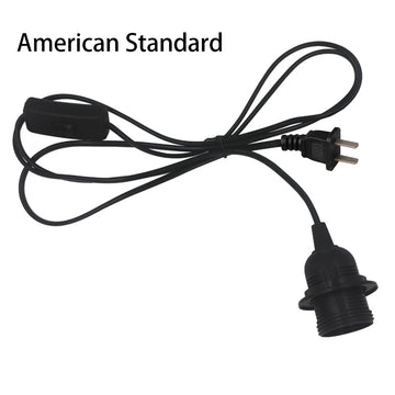 support lampe interrupteur 303 e27 câble 1.8m moderne vis blanc noir