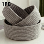 paniers rangement tissés main gris rose beige zigzag multiple opacité minimaliste réutilisable respectueux environnement