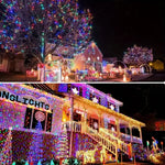 guirlande lumineuse solaire 30m multicolore modes ip67 moderne extérieur festive