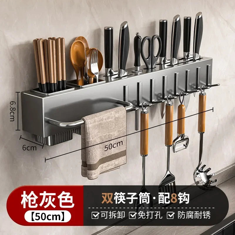 porte outils cuisine gris moderne porte couteaux fourchettes spatules pinces soufflets serviettes bpa free