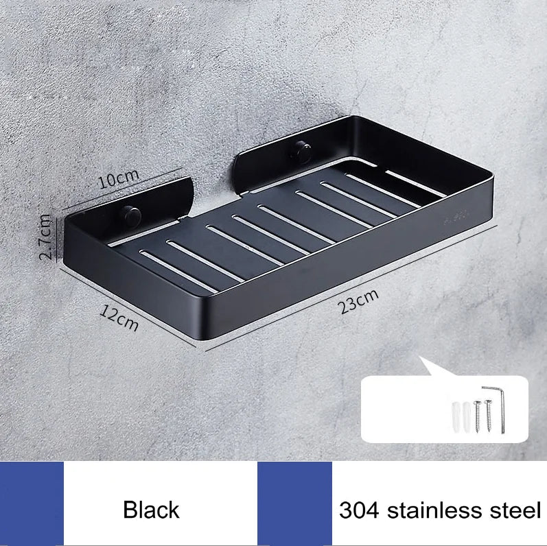 porte savon mural moderne acier inoxydable finition chrome noir blanc doré rose doré