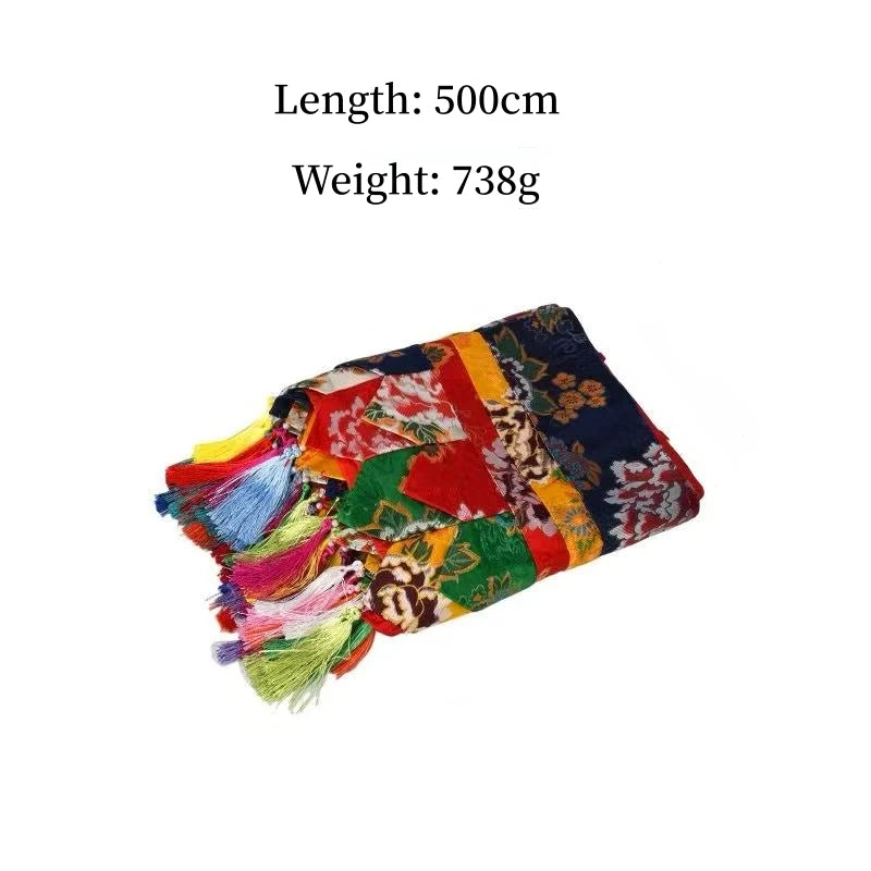 sac main patchwork brodé couleurs vives ethnique boho chic tassels multicolores