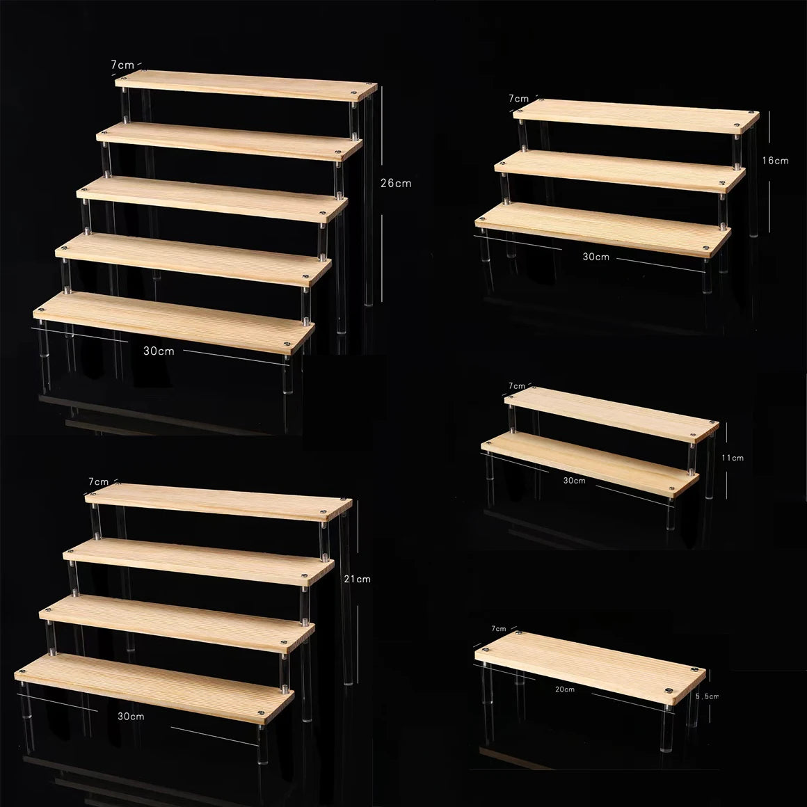 Étagère échelle 5 niveaux pour présentation de bijoux