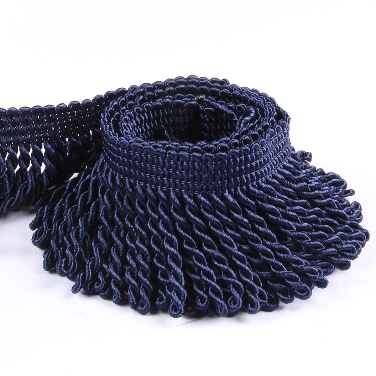 ruban franges or bleu marine franges torsade classique polyester élastique écologique yards