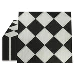 serviettes jetables papier carreaux noirs blancs classiques 20 pièces opaques festival decoration